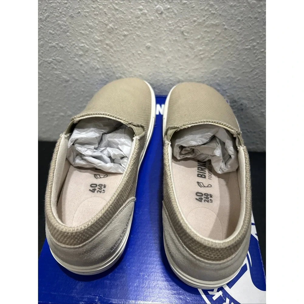 Birkenstock Oswego Textile Suede Sandcastle EU 40 US L9 M7 Unisex